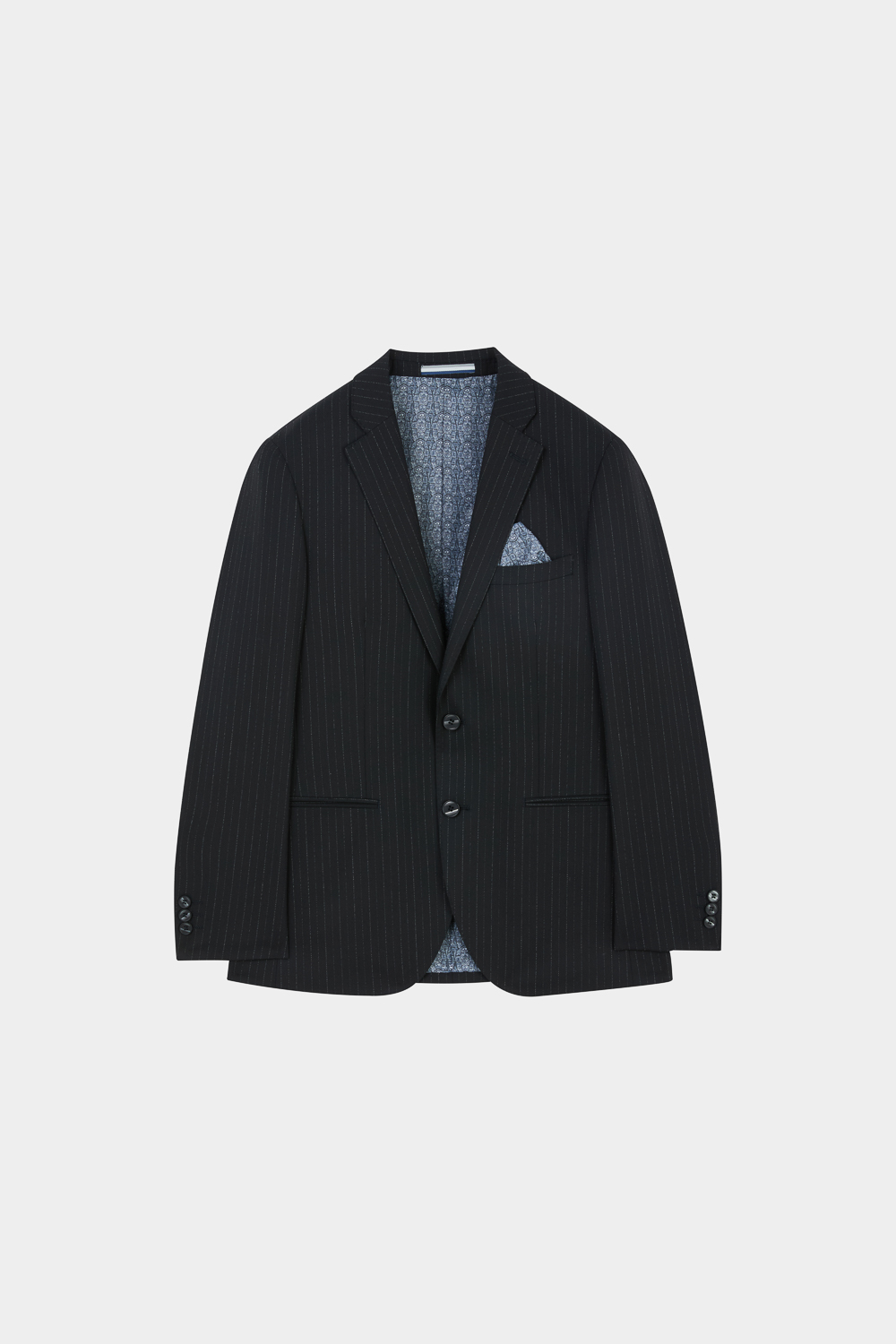 SST&C Black Pinstripe Tailored Suit | 00012502008_6