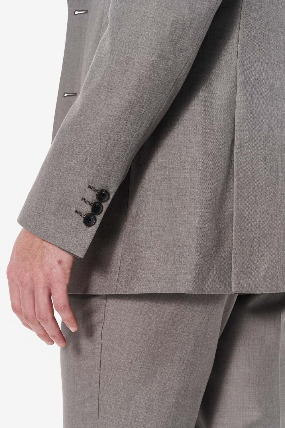 SST&C Taupe Slim Suit | 00012502009_4