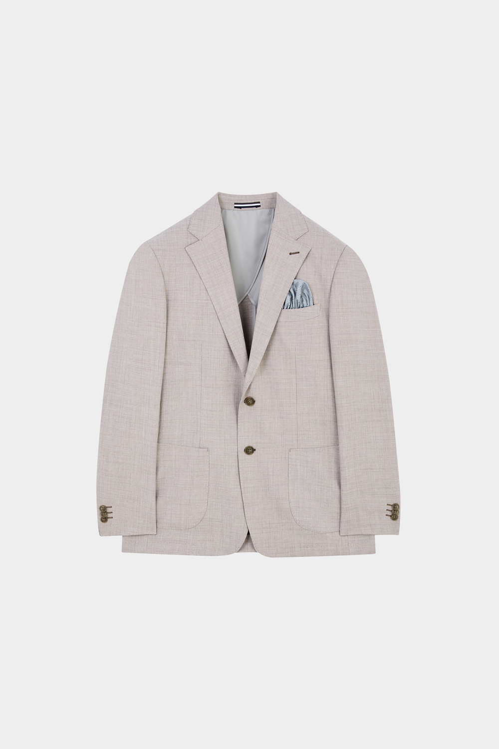 SST&C Beige Textured Slim Suit | 00012502010_5