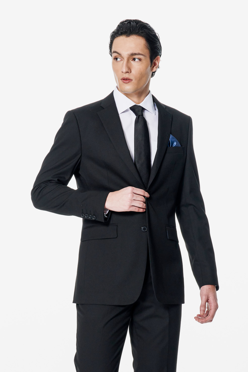 SST&C Black Slim Suit | 00012502014_0