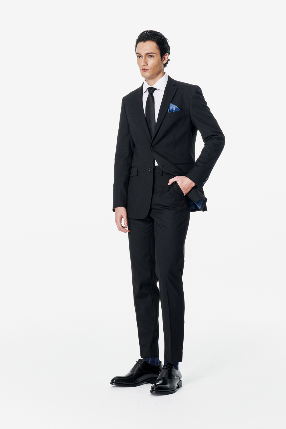 SST&C Black Slim Suit | 00012502014_1
