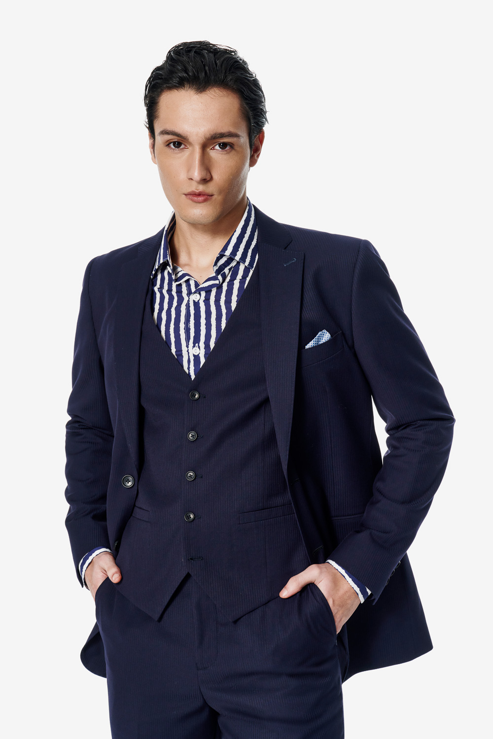 SST&C Shadow Stripe Slim Suit | 00012502015_0