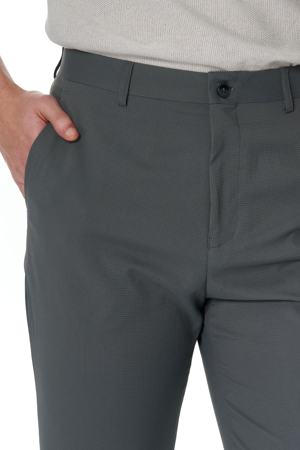 SST&C Light Grey Textured Trousers | 00022502002_4