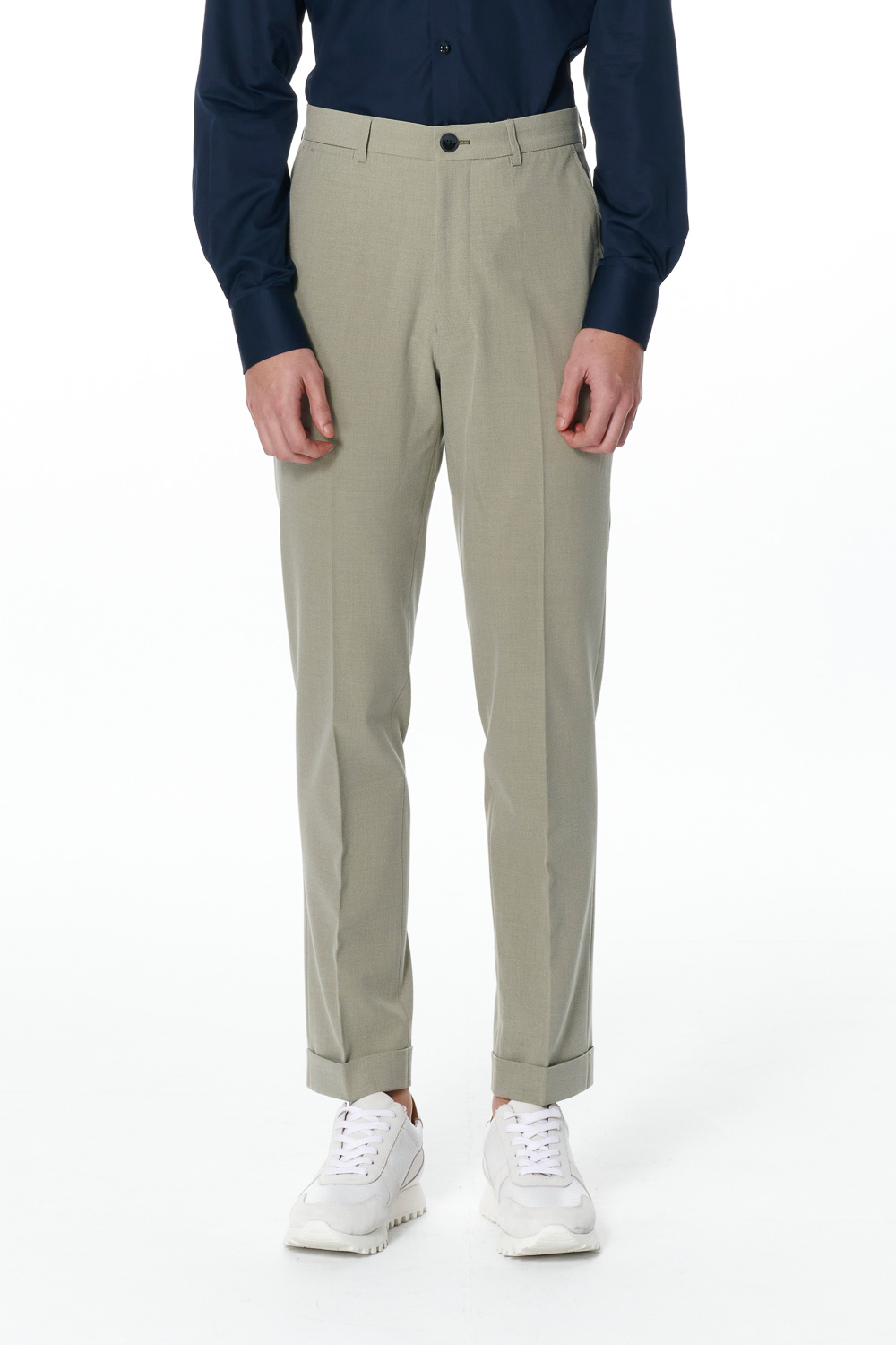 SST&C Lake Green Textured Trousers | 00022502003_0