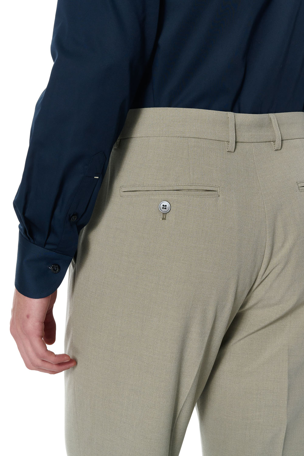SST&C Lake Green Textured Trousers | 00022502003_5