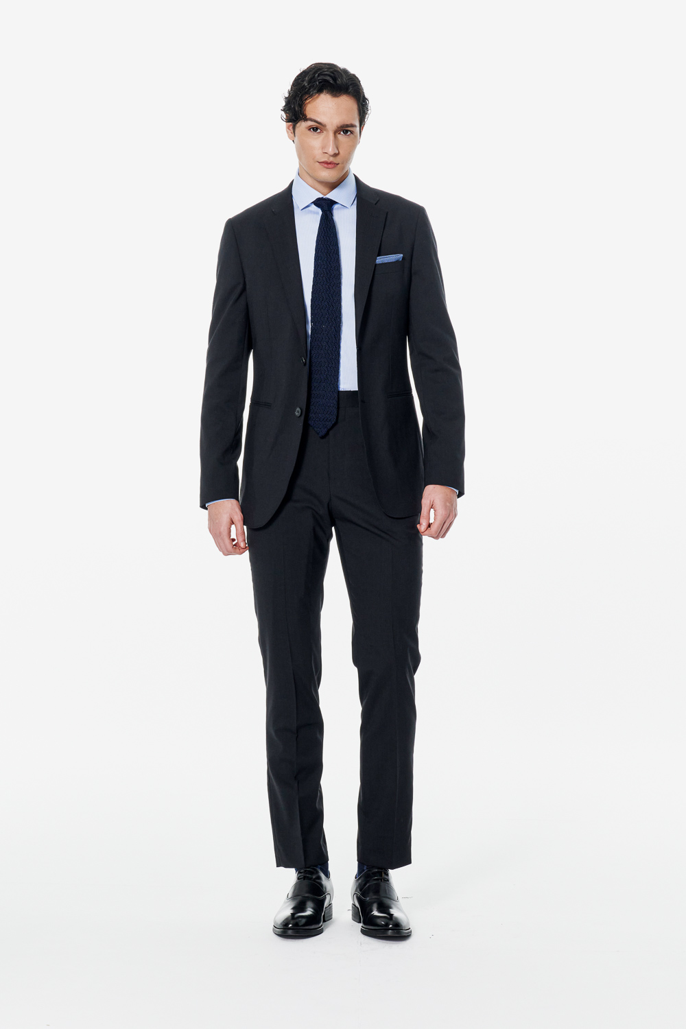 SST&C #Milan Series Machine Washable Black Micro Stripe Tailored Trousers | 00022502004_2