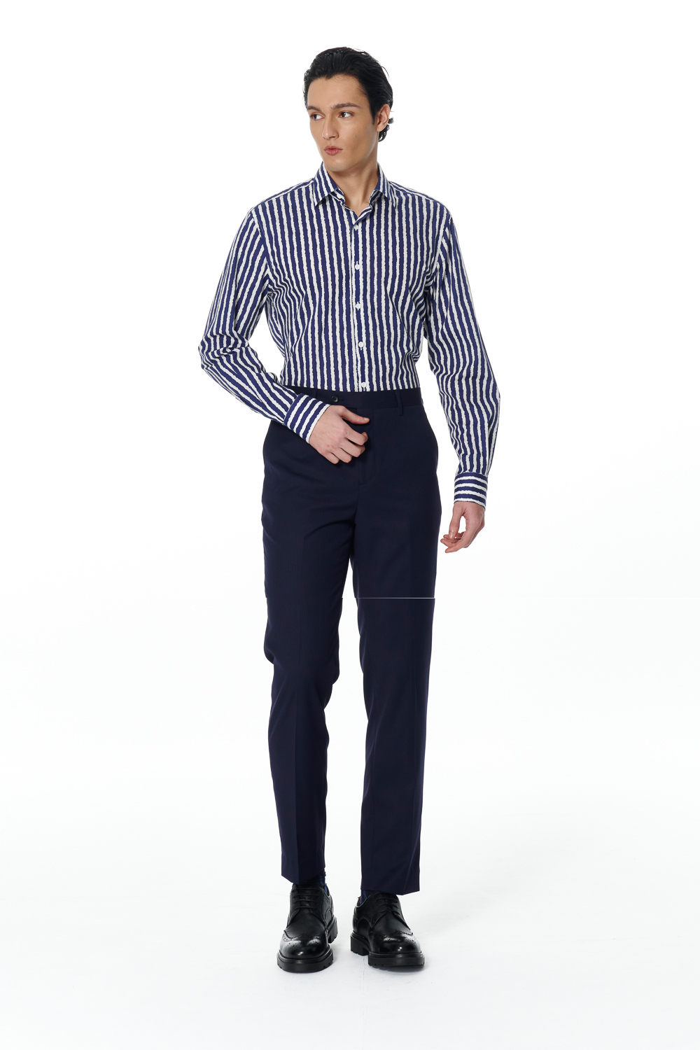 SST&C Shadow Stripe Slim Trousers | 00022502015_1