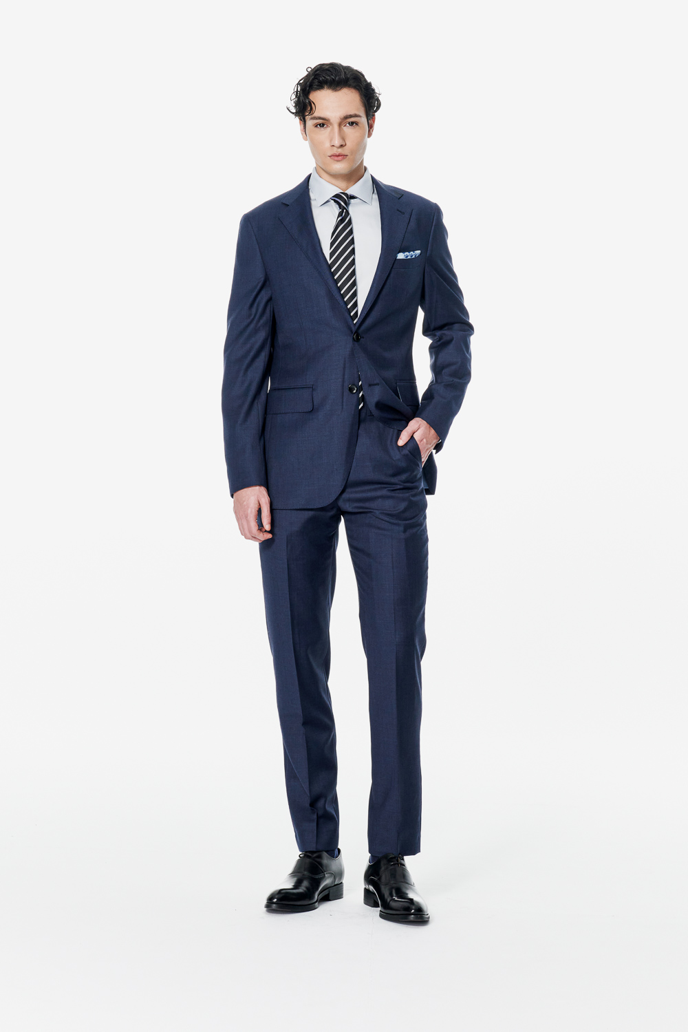 【Customized Pants】SST&C #Milan Series Midnight Blue Slim Trousers | 00022502005_2