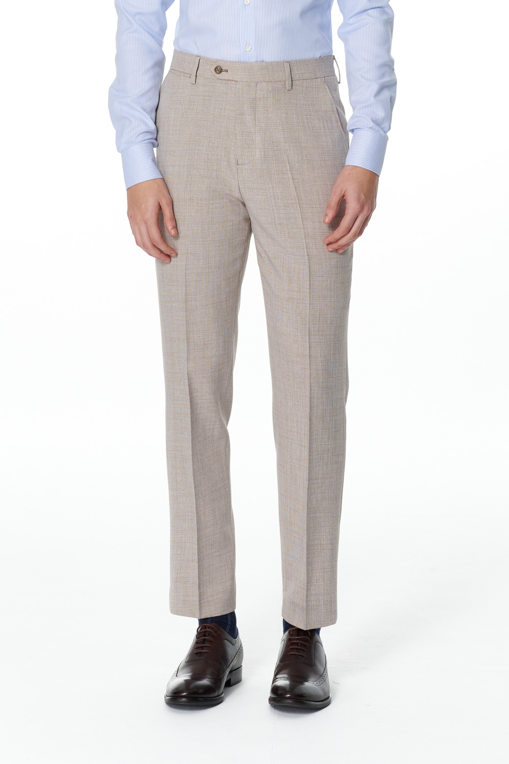 【Customized pants】SST&C Beige Slim Trousers | 00022502010_0