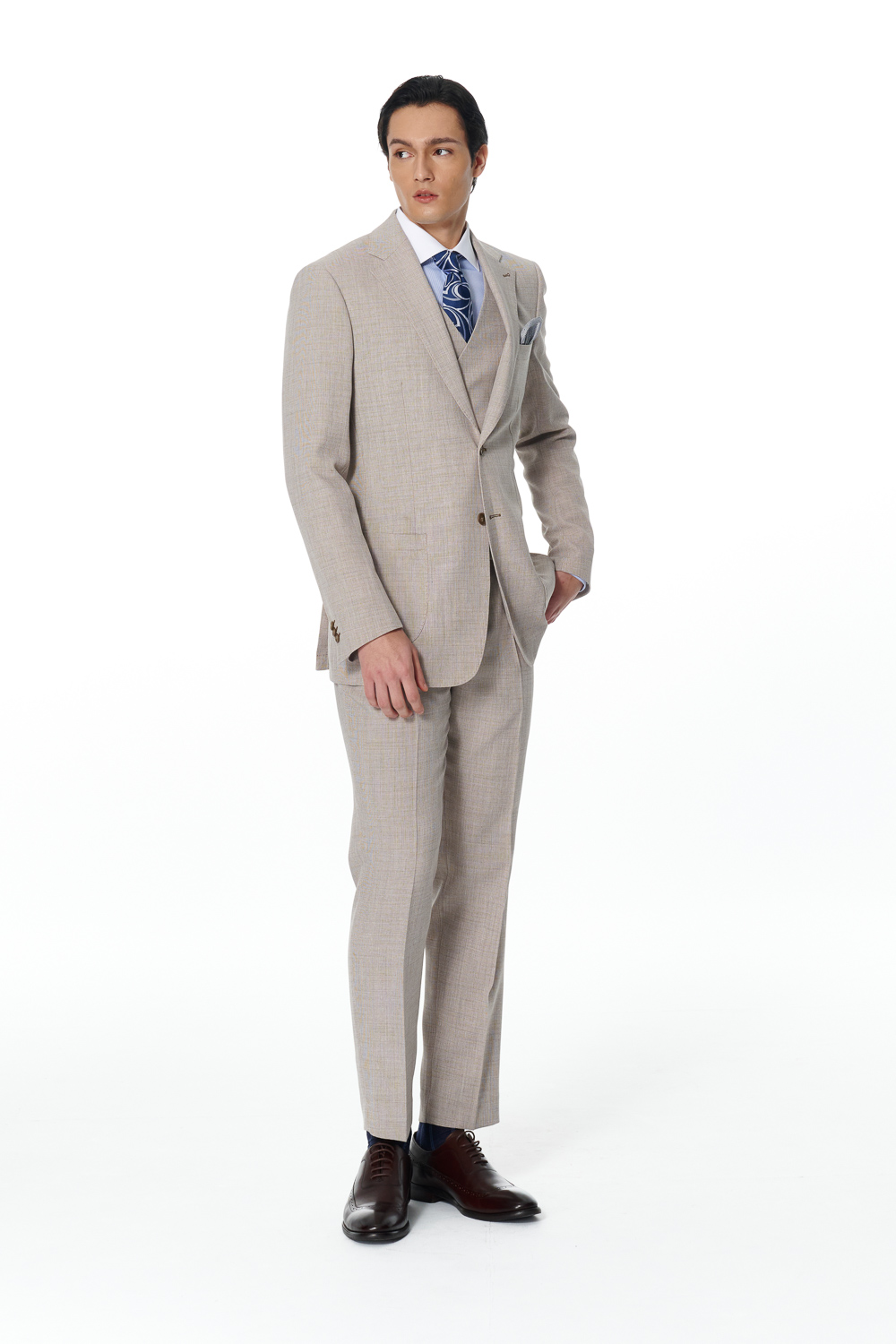 【Customized pants】SST&C Beige Slim Trousers | 00022502010_2