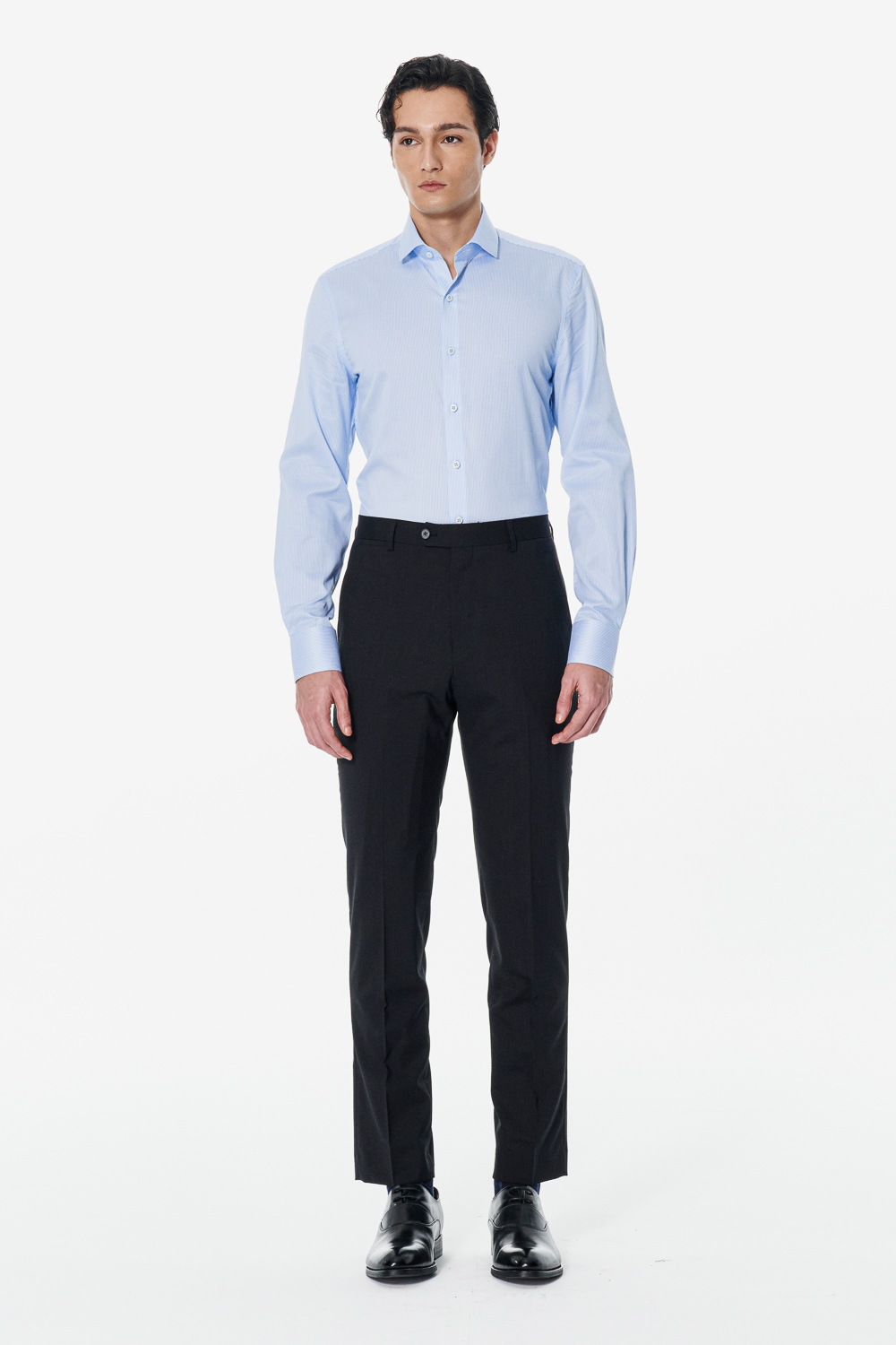 SST&C #Milan Series Blue Striped Slim Fit Shirt | 00062502001_1