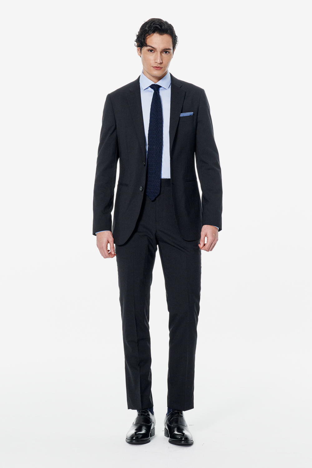 SST&C #Milan Series Blue Striped Slim Fit Shirt | 00062502001_2