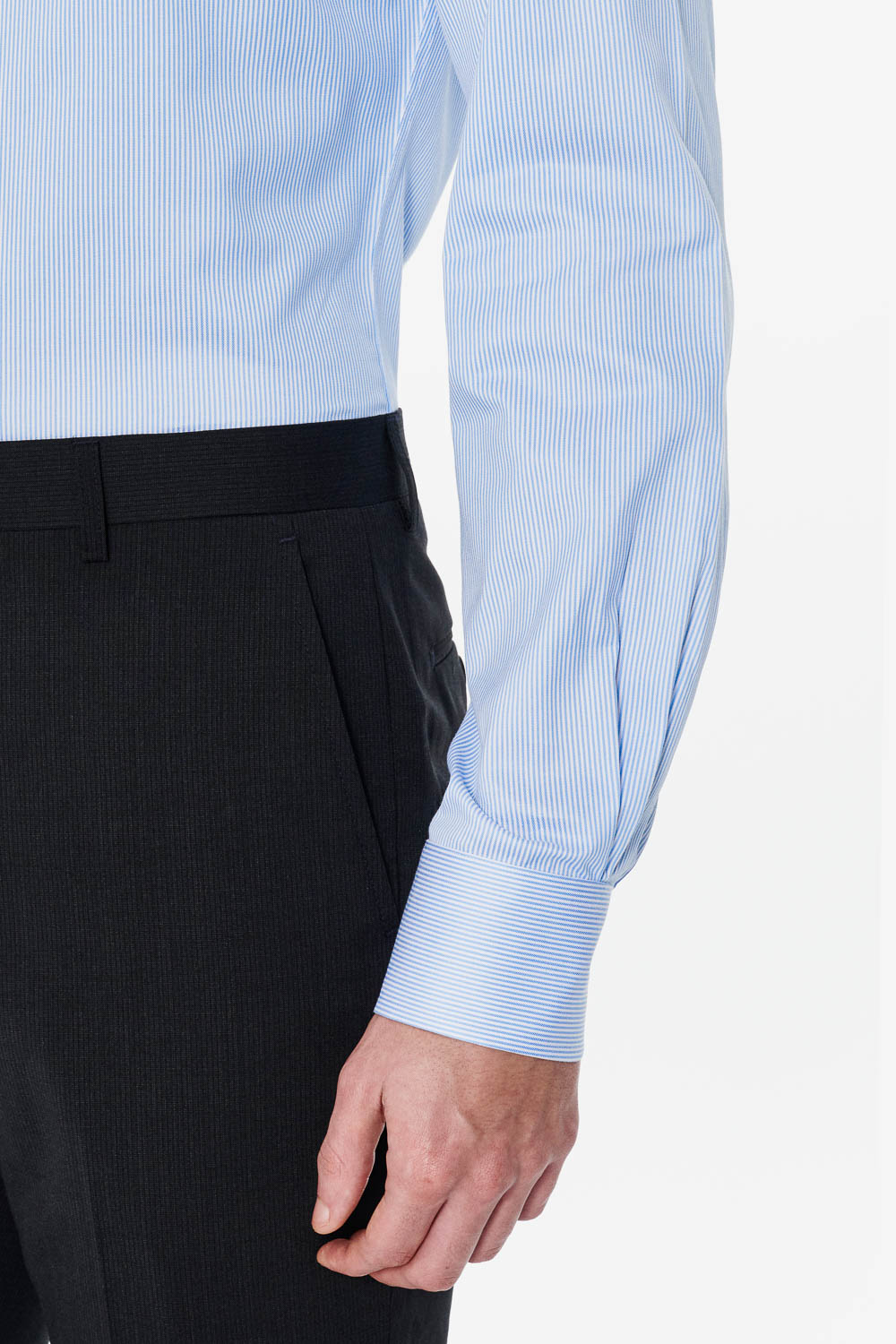 SST&C #Milan Series Blue Striped Slim Fit Shirt | 00062502001_4