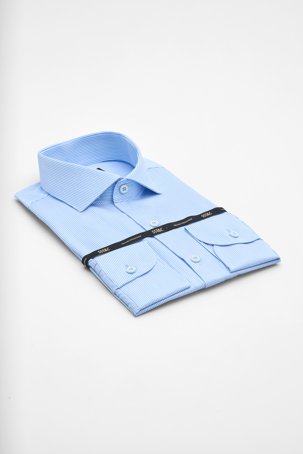 SST&C #Milan Series Blue Striped Slim Fit Shirt | 00062502001_6