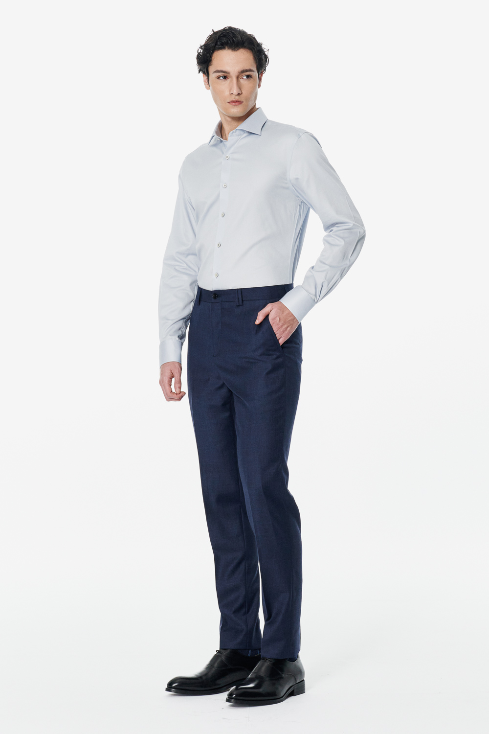 SST&C #Milan Series Light Grey Classic Shirt | 00062502007_1