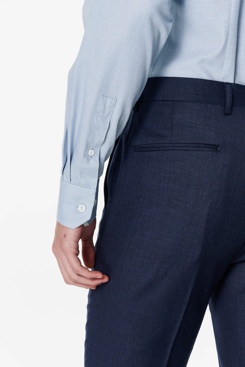 SST&C Light Blue Dot Check Slim Fit Shirt | 00062502013_3