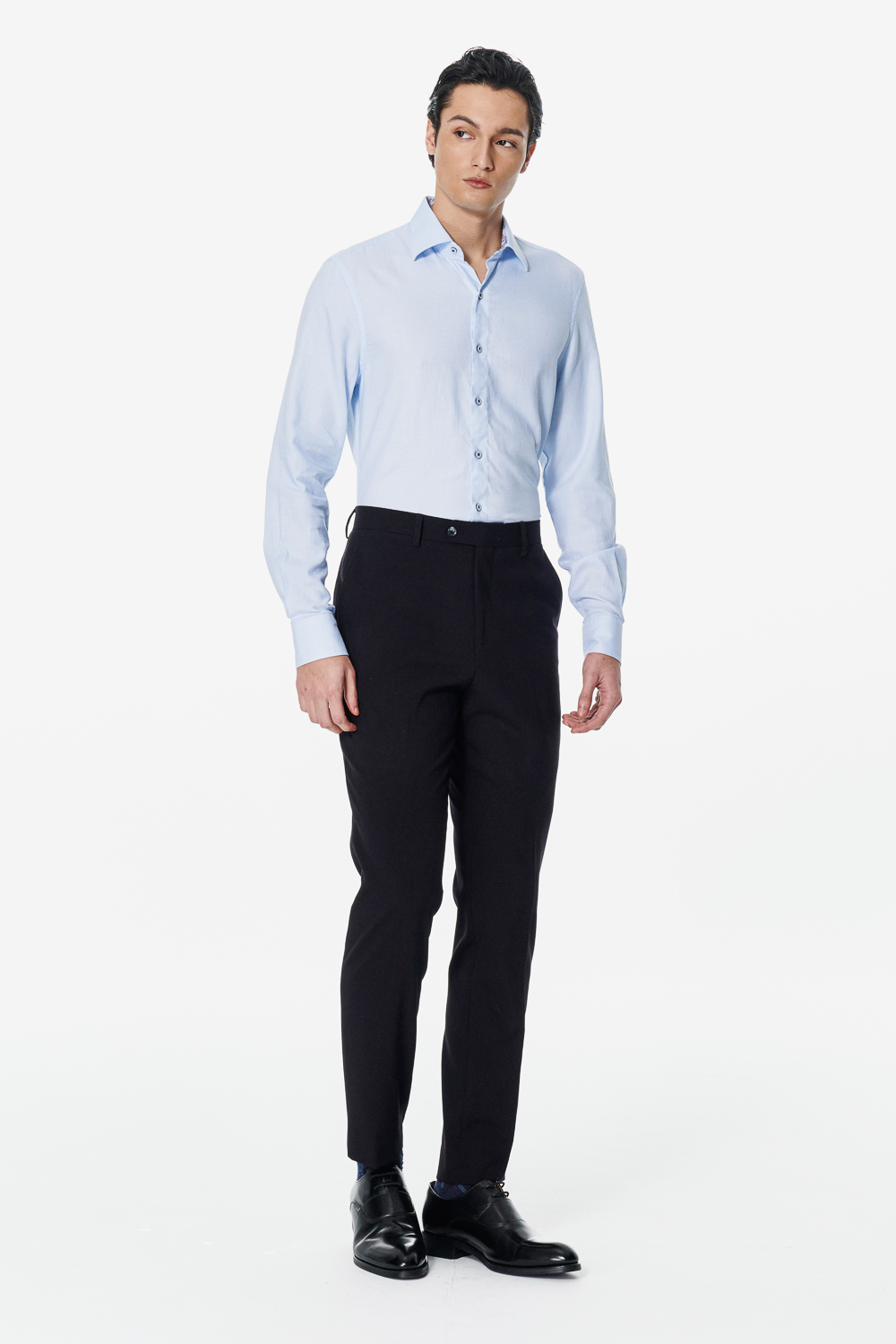 SST&C Light Blue Slim Fit Shirt | 00062502019_1