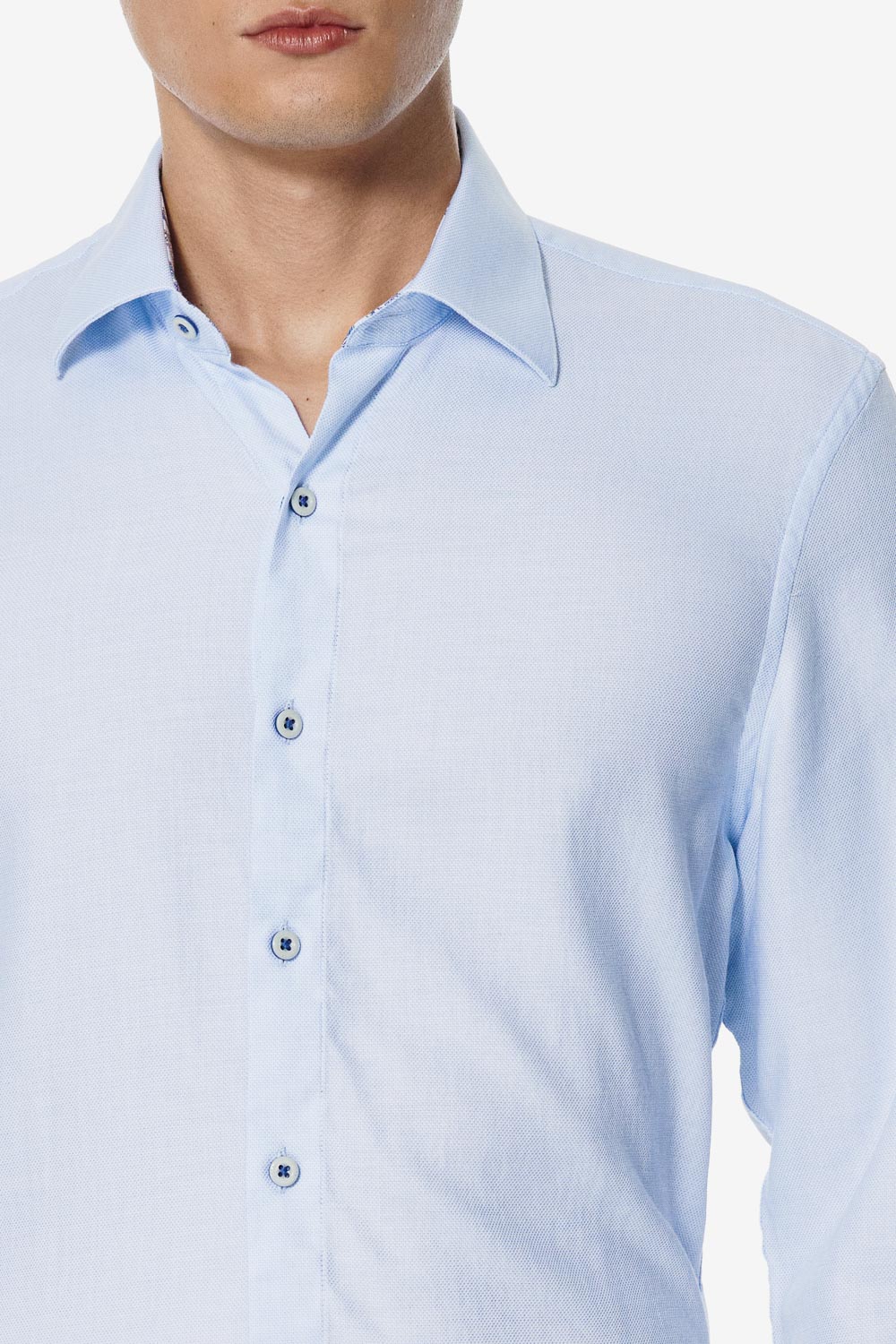 SST&C Light Blue Slim Fit Shirt | 00062502019_3