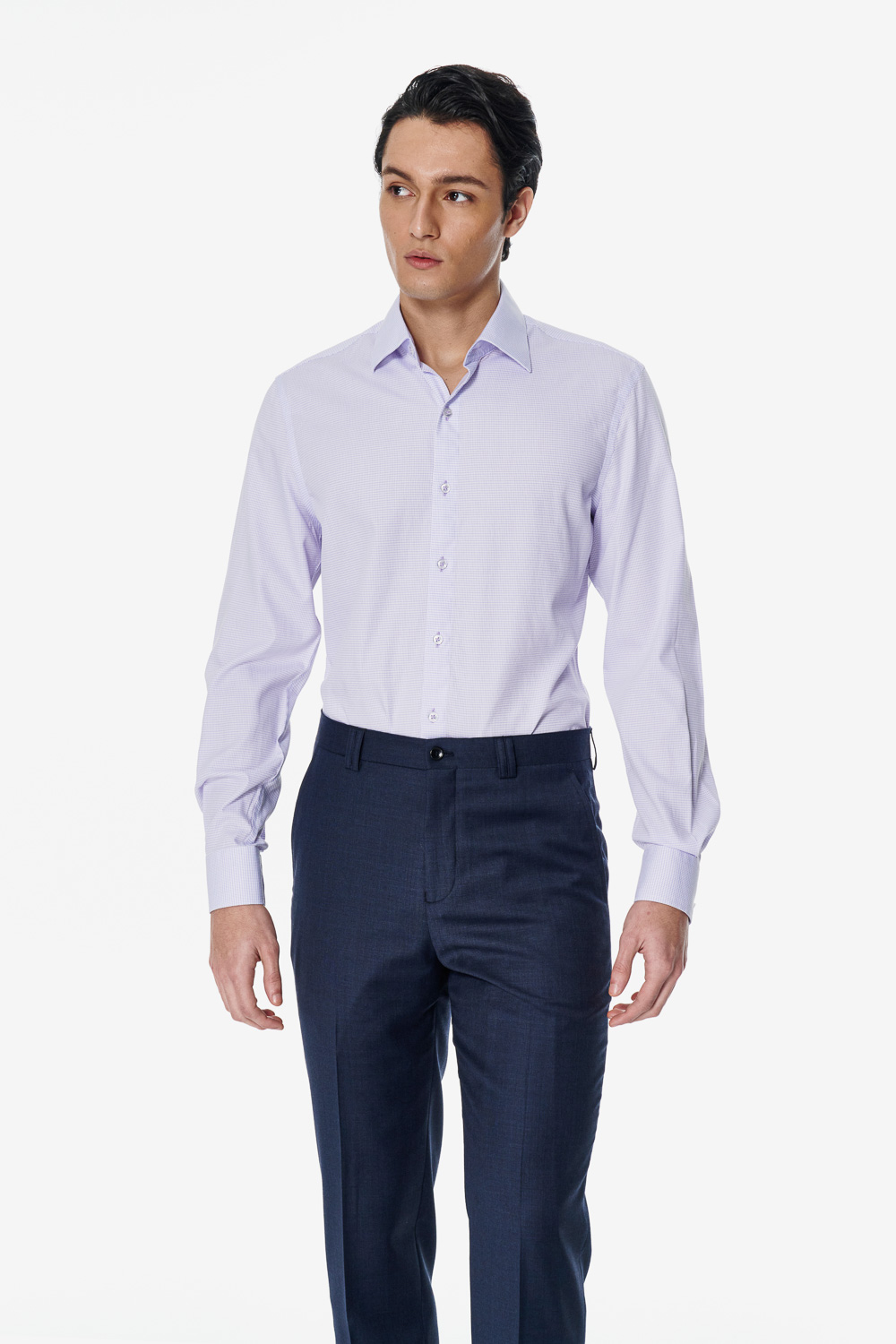 SST&C Dot And Grid Slim Fit Shirt | 00062502022_1