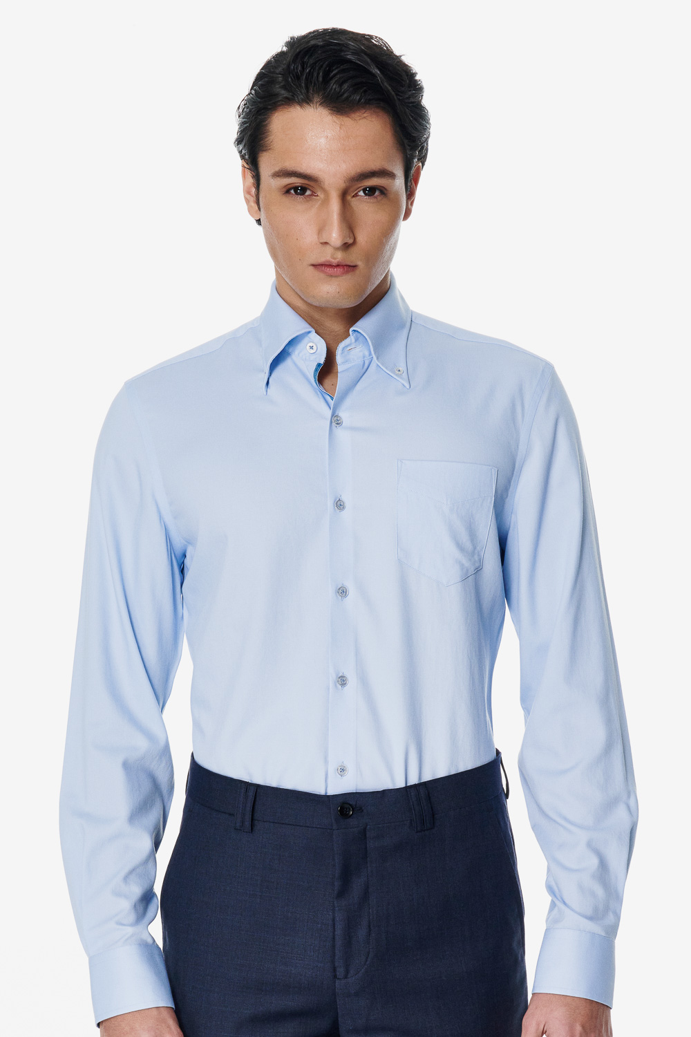 SST&C Light Blue Slim Fit Shirt | 00062502023_0