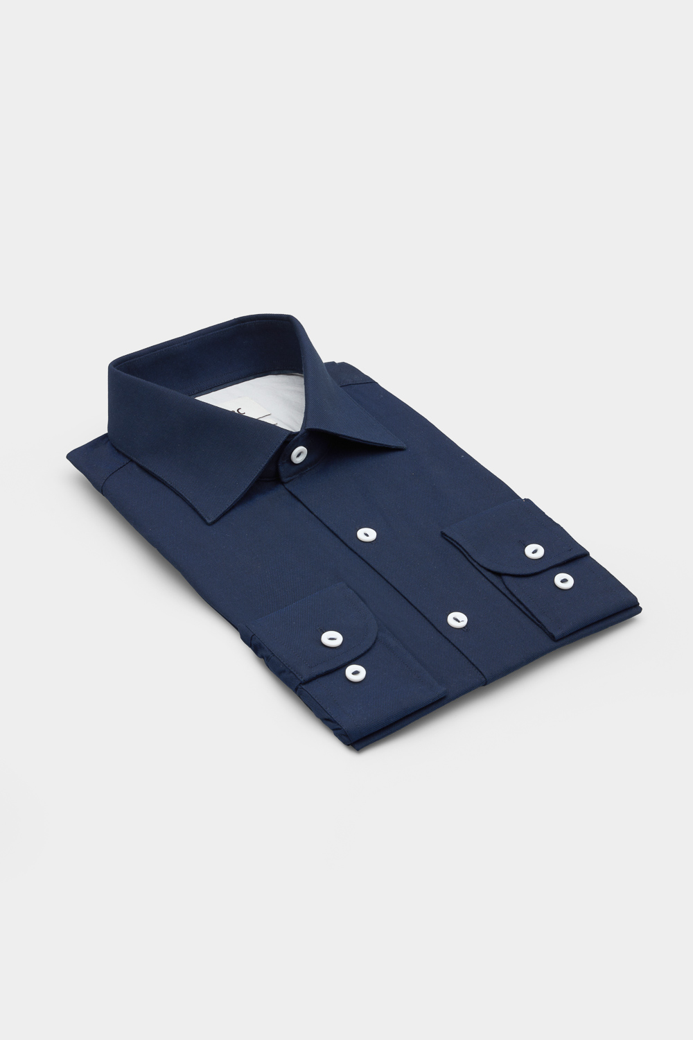 SST&C Navy Blue Textured Classic Fit Shirt | 00062502029_5