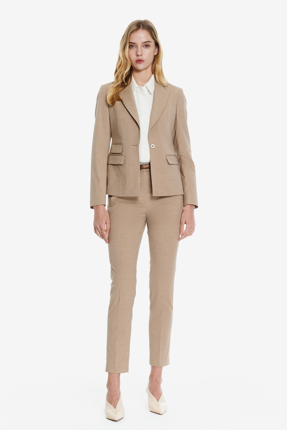 SST&C Khaki Slim Fit Suit | 01012502002_1