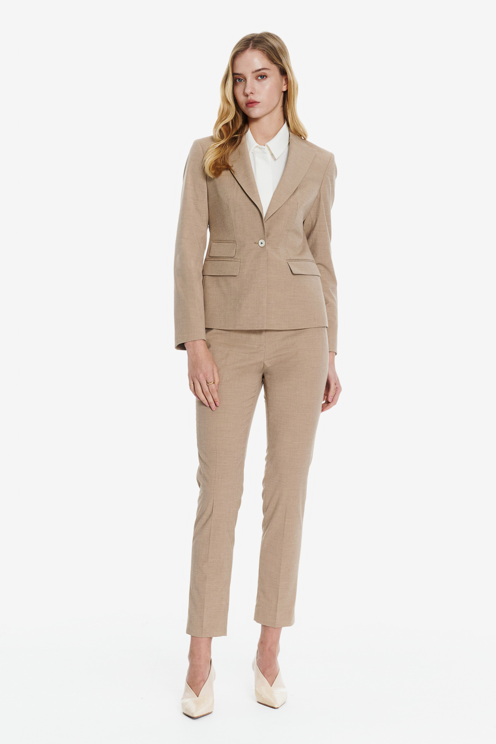 SST&C Khaki Slim Fit Suit | 01012502002_2