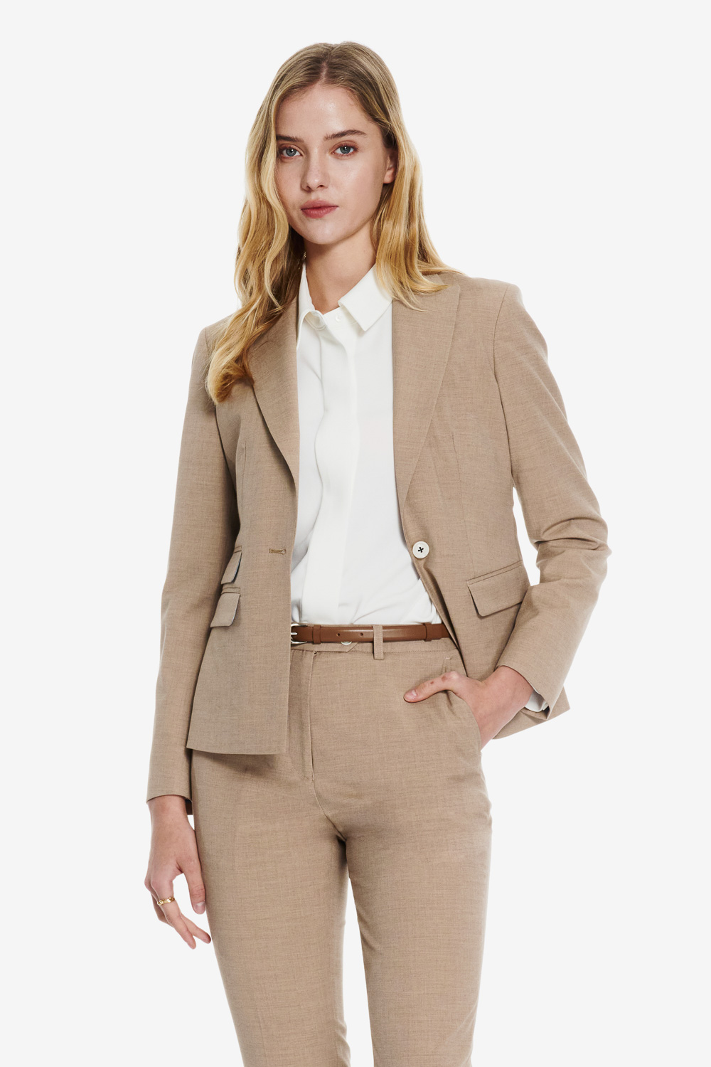 SST&C Khaki Slim Fit Suit | 01012502002_3