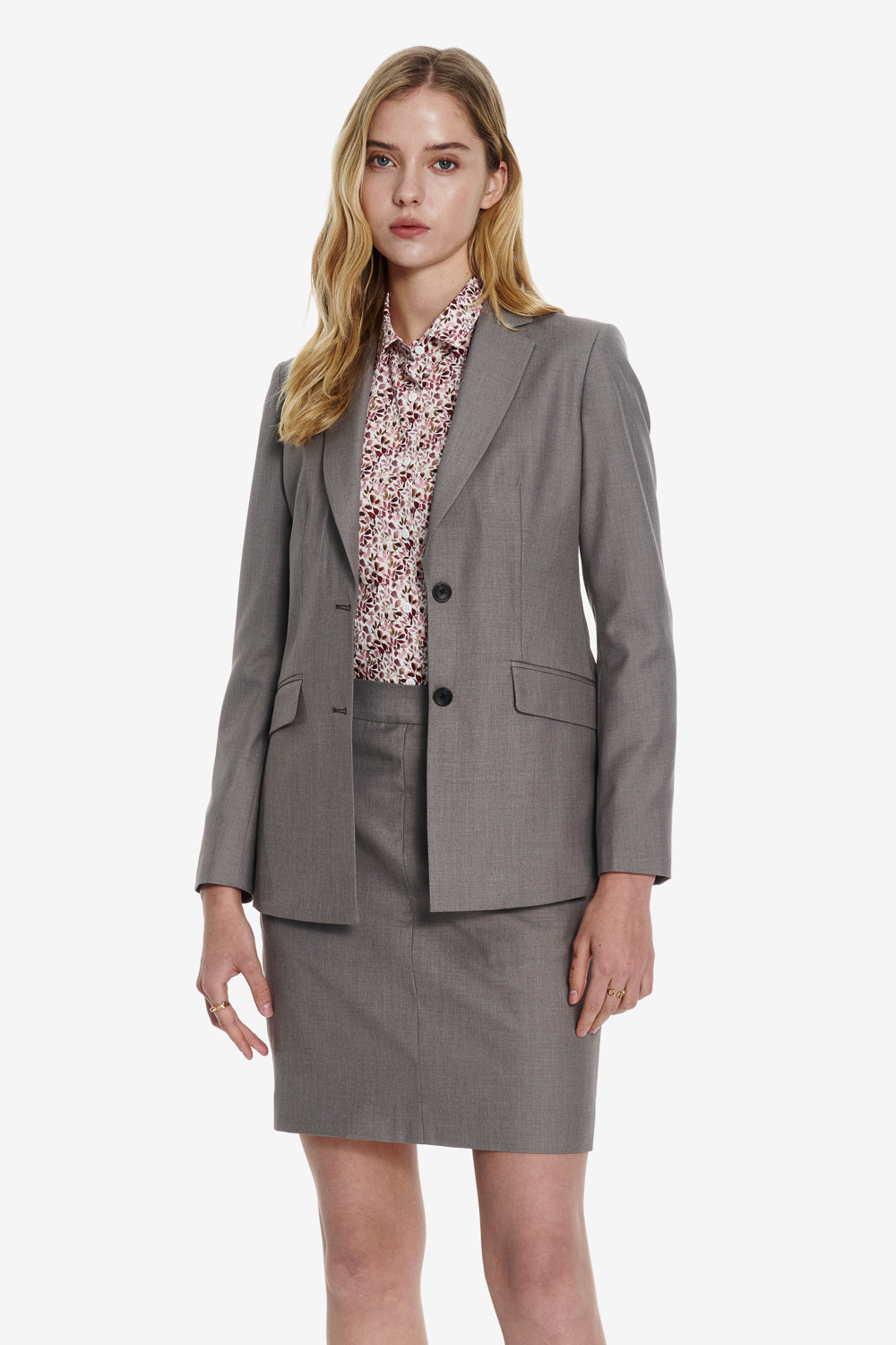 SST&C Taupe Skirt | 01042502001_2