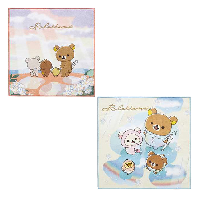 【Rilakkuma/拉拉熊】雨過天晴系列方巾(全兩款)_0