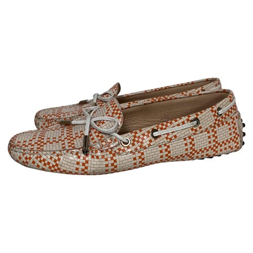 【誠品生活板橋店】TOD’S/樂福鞋/371/2/白橘方格樂福鞋