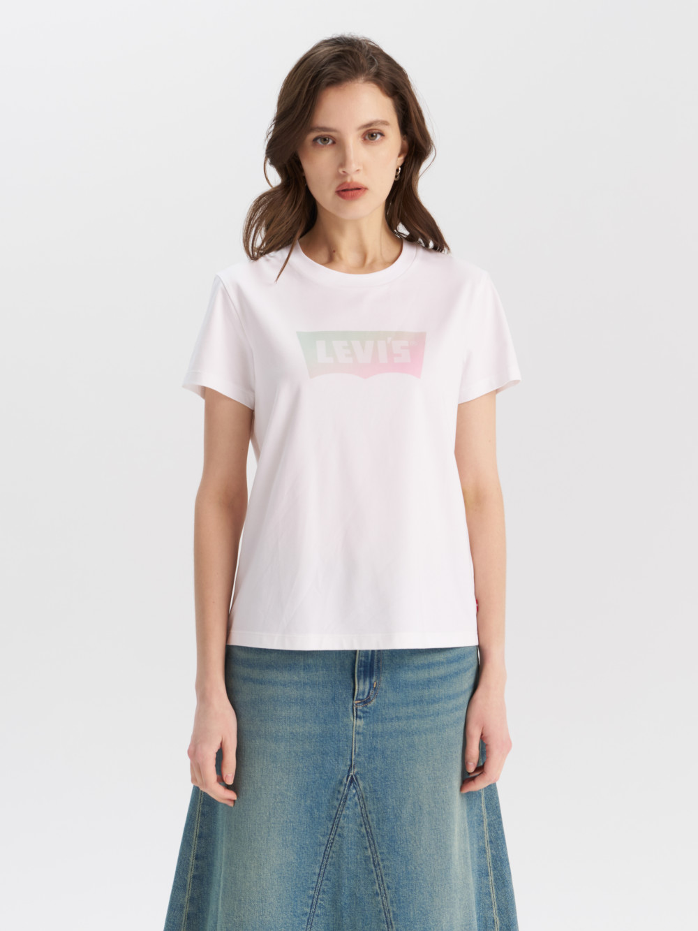 女款 圓領短袖 漸層LOGO 短t 人氣新品