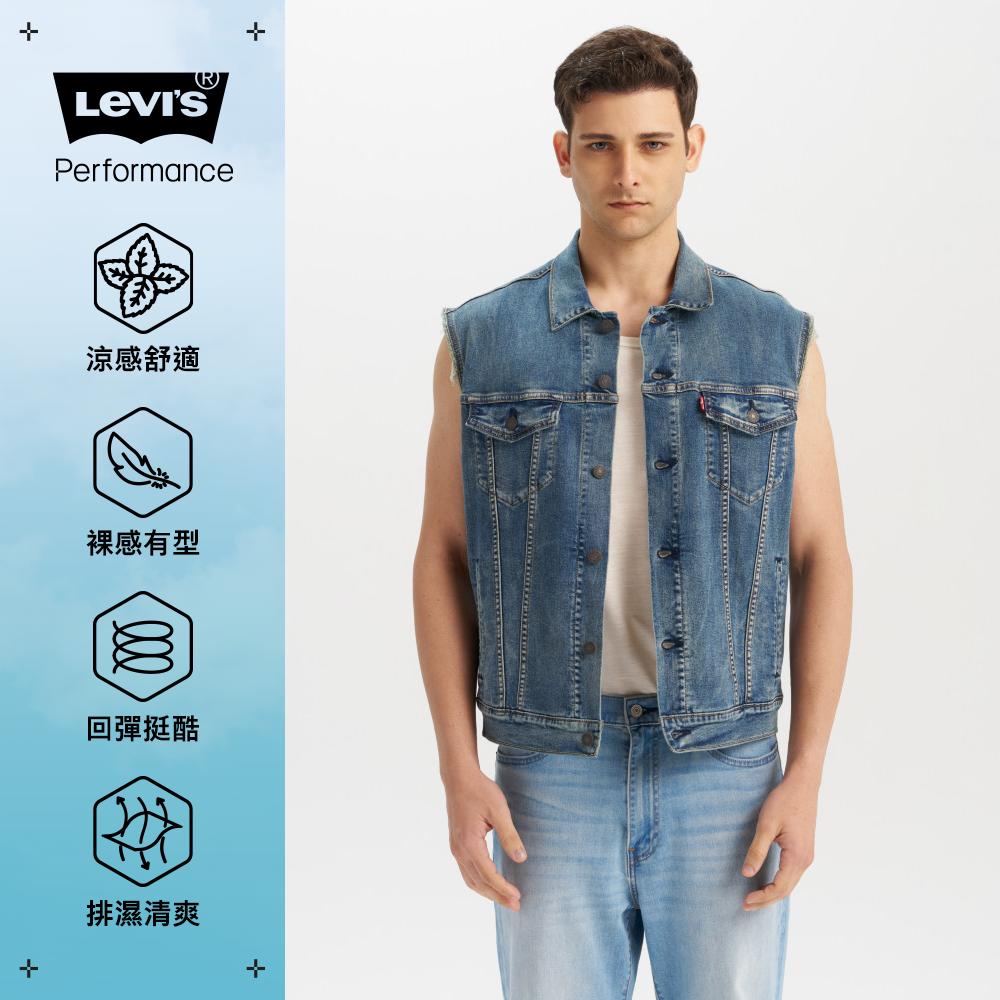 Levi’s® 男款 牛仔背心 Performance Cool 涼感背心 無袖牛仔背心 人氣新品