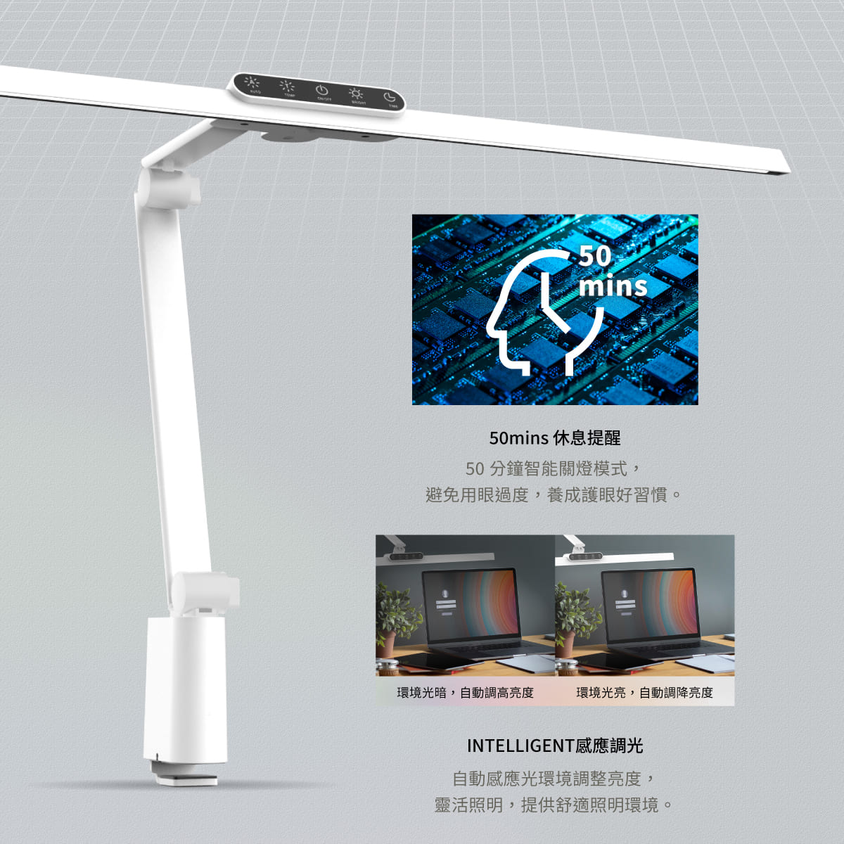 【超值2入組】🆕2025最新款 80CM最高階  TIMAX PRO 桌夾款+底座款 全光譜LED專業健康護眼檯燈｜🎉健康護眼年中慶 (優惠組合不再打折)_7