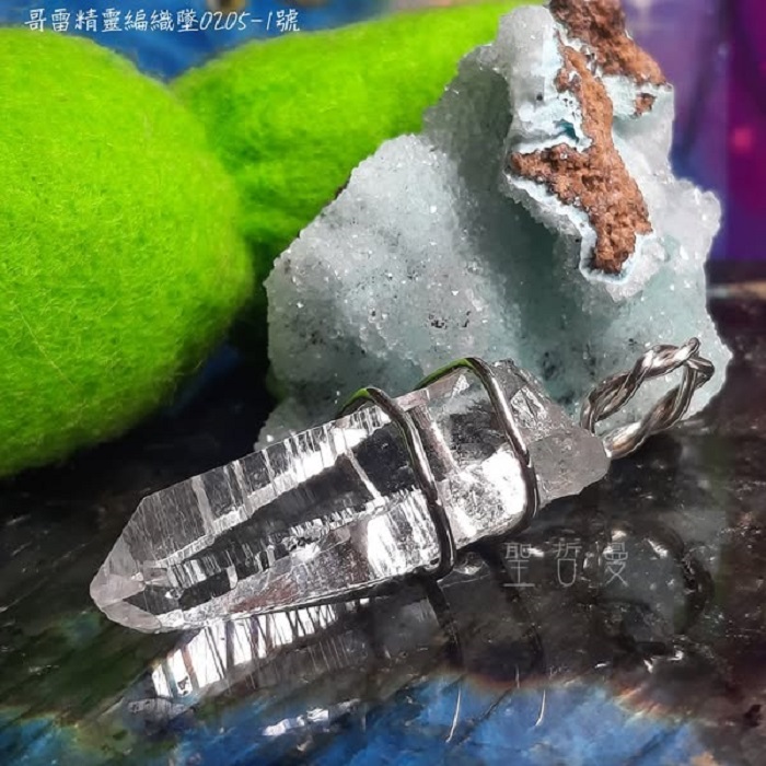 【土桑精選】哥雷精靈編織墜0205-1 項鍊/飾品 白水晶列木里亞水晶/列木尼亞/雷姆尼亞/Lemurian_0
