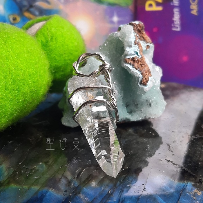【土桑精選】哥雷精靈編織墜0205-1 項鍊/飾品 白水晶列木里亞水晶/列木尼亞/雷姆尼亞/Lemurian_1