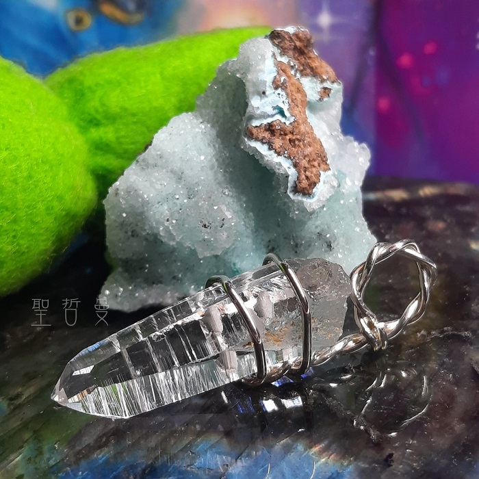 【土桑精選】哥雷精靈編織墜0205-1 項鍊/飾品 白水晶列木里亞水晶/列木尼亞/雷姆尼亞/Lemurian_5