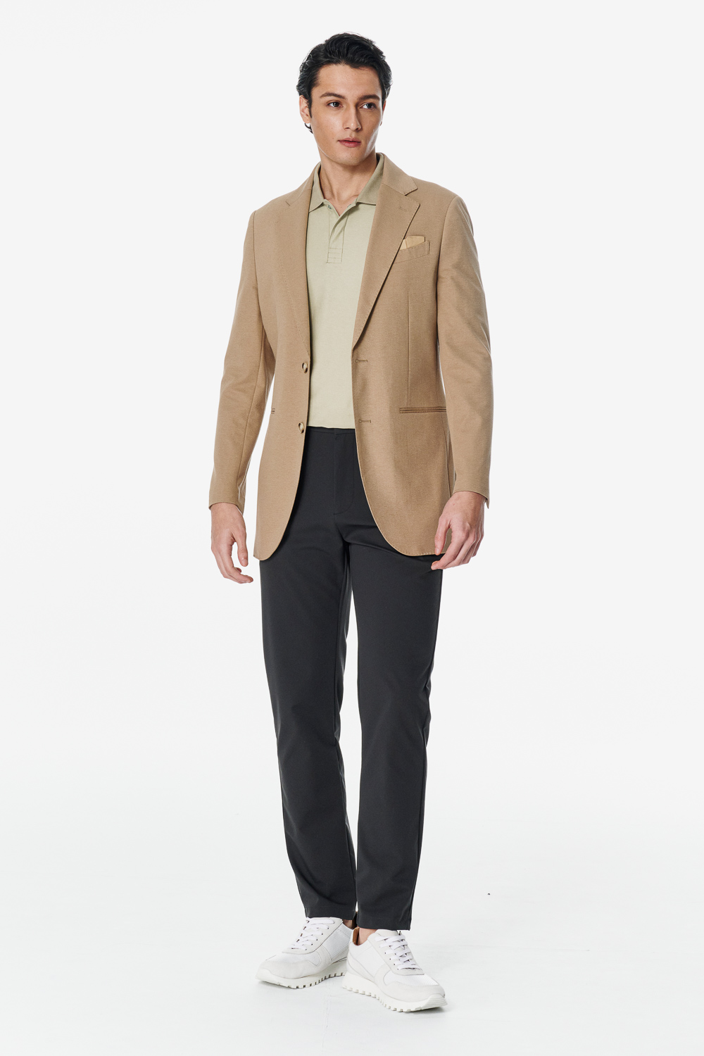 SST&C Khaki Cooling Stretch Knit Blazer | 00112502001_1