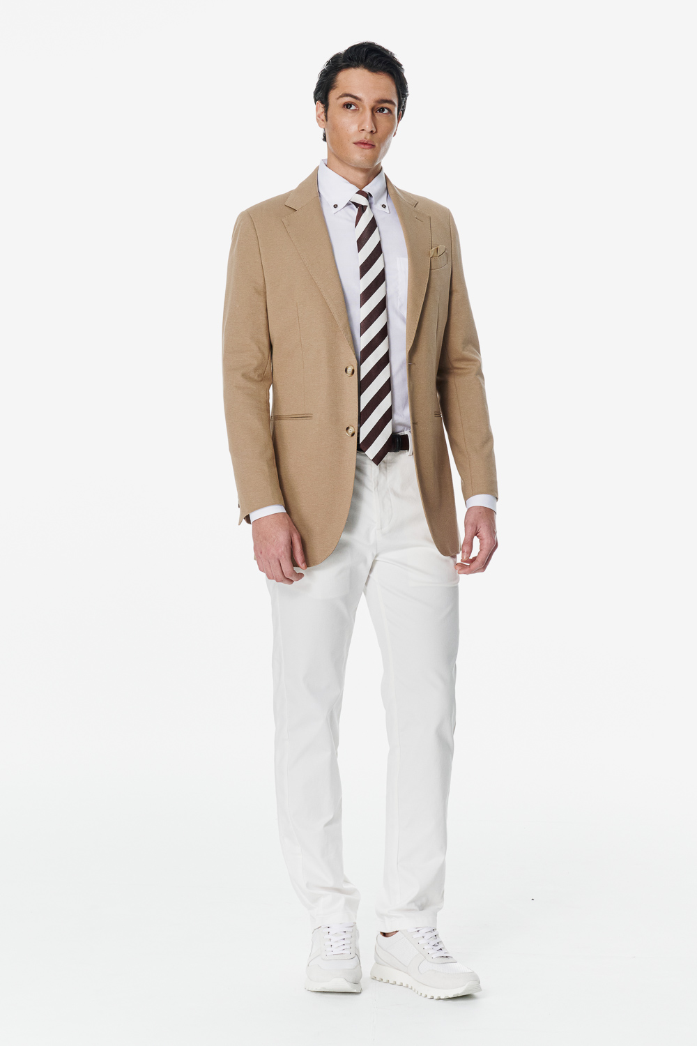 SST&C Khaki Cooling Stretch Knit Blazer | 00112502001_2