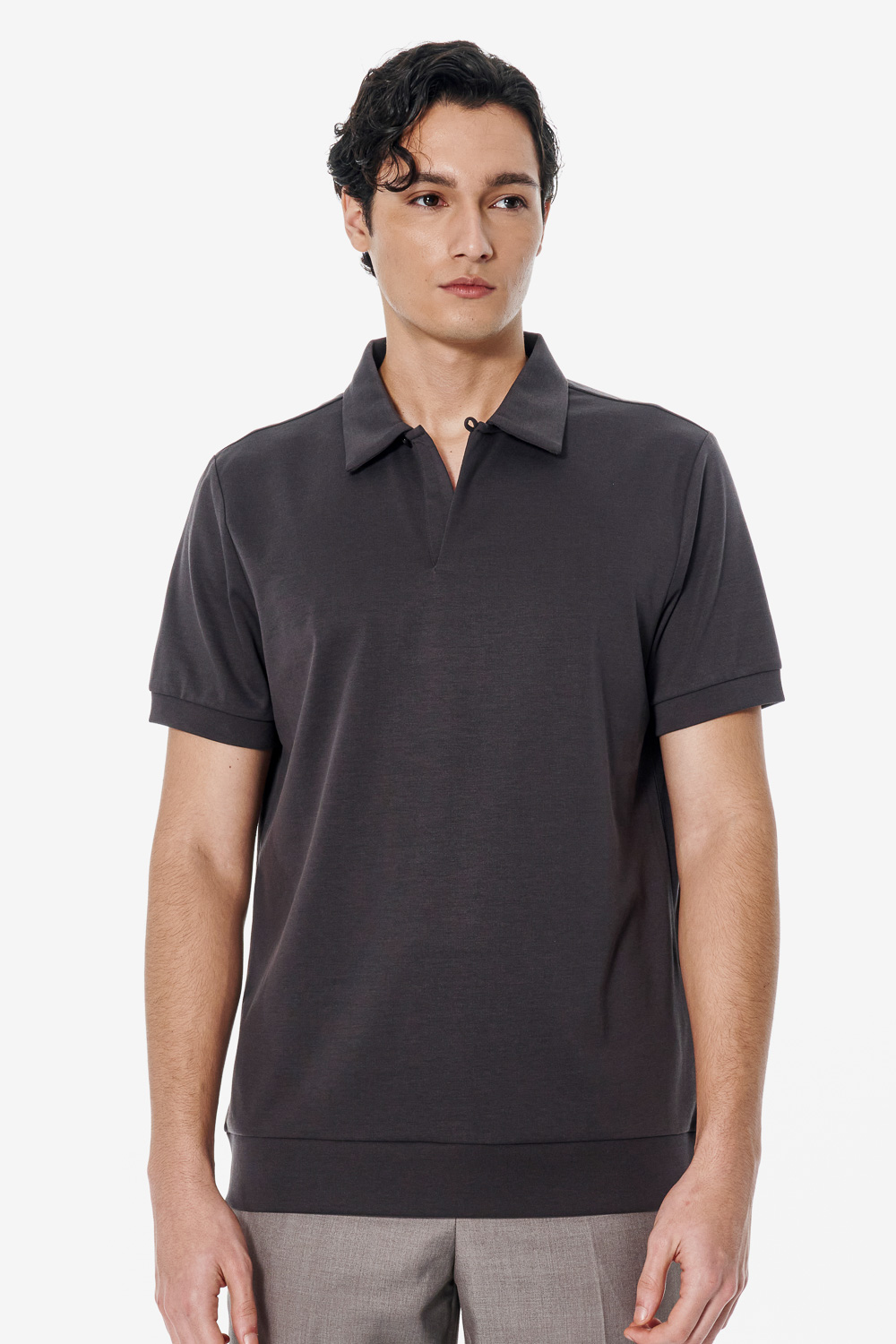 SST&C Violet Grey Collar Strap POLO Shirt | 00232502001_0