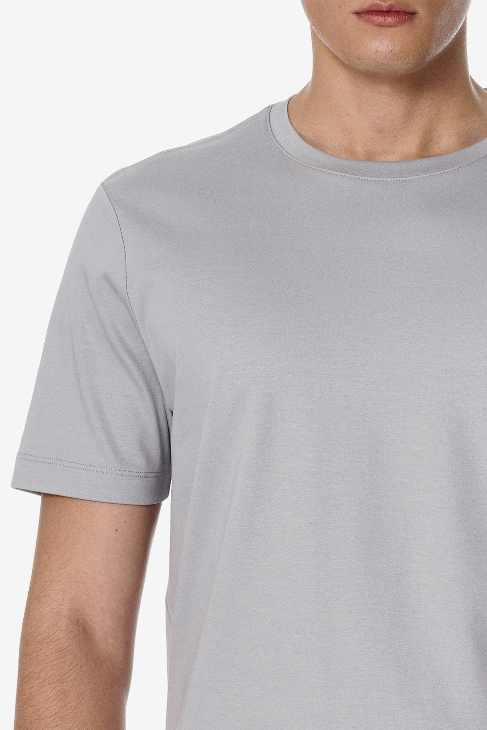SST&C 淺灰重磅絲光棉圓領T-shirt｜00212502002_3