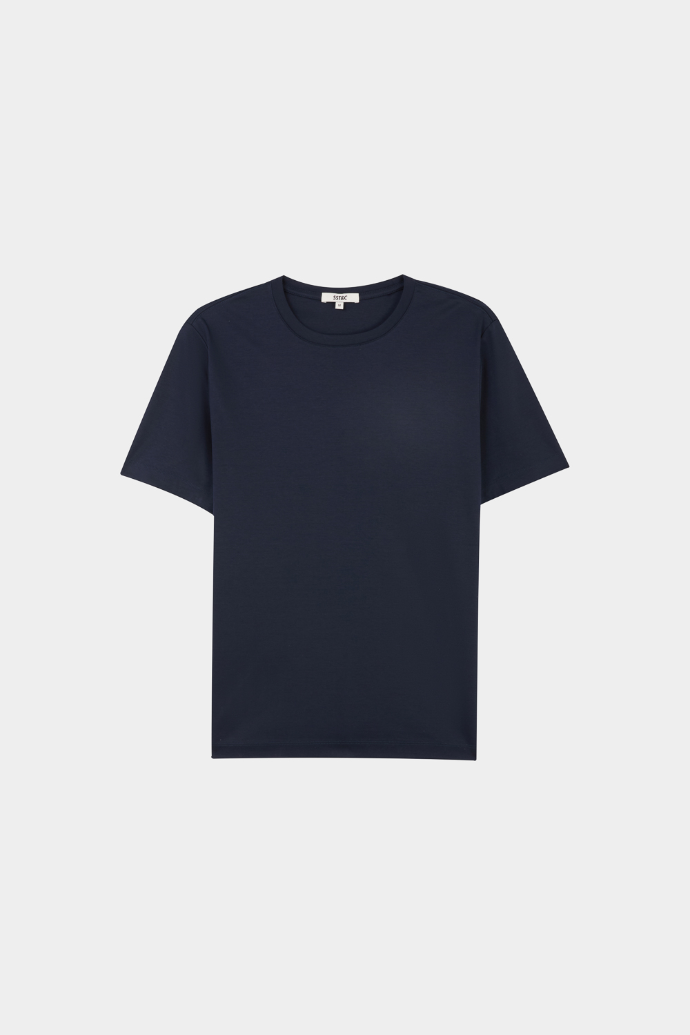 SST&C Navy Blue Mercerized Cotton Crewneck T-Shirt | 00212502003_4