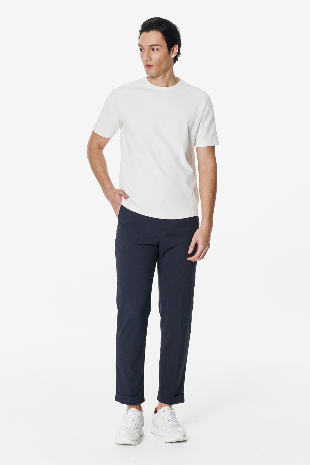 SST&C White Shoulder Seam Function T-shirt | 00212502006_1