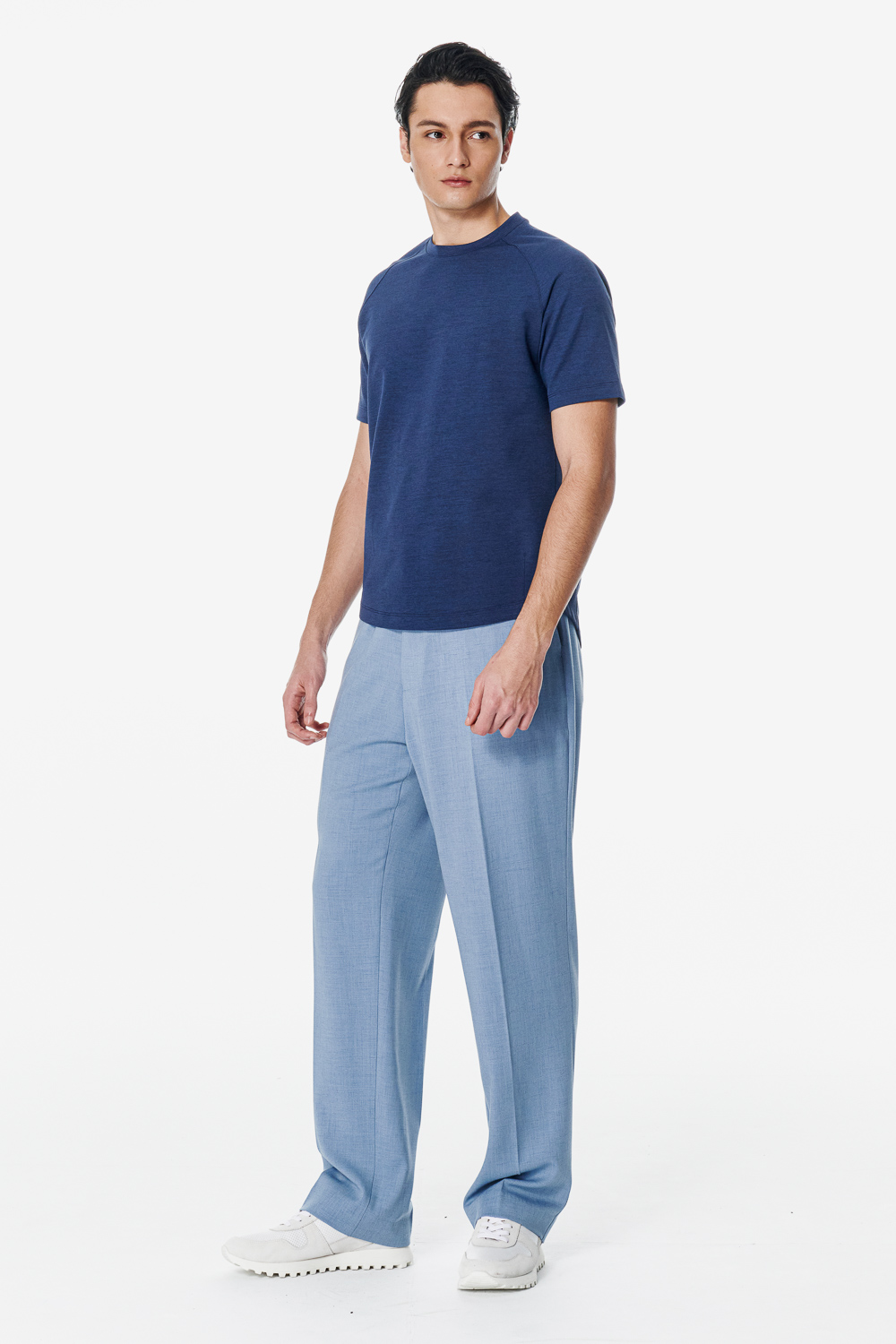 SST&C Royal Blue Shoulder Seam Function T-shirt | 00212502007_1