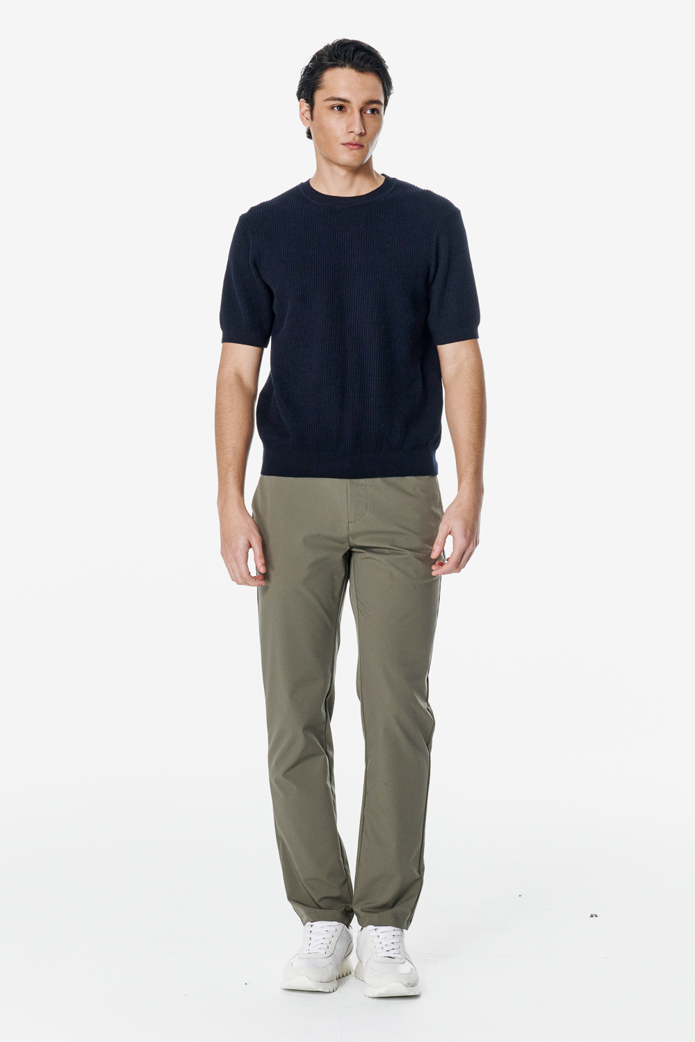 SST&C Navy Blue Pure Cotton Crewneck Knit | 00192502004_2