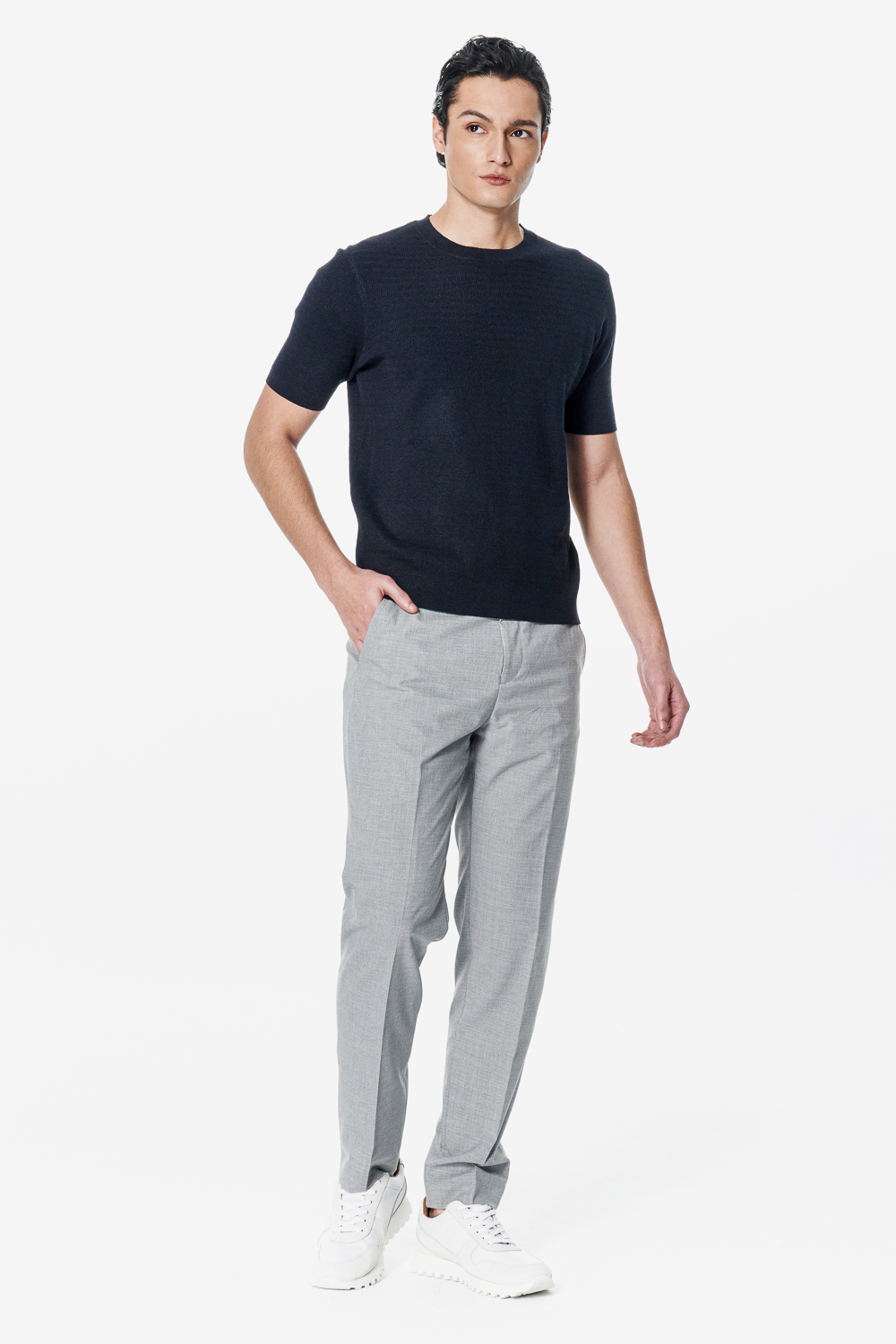 SST&C Deep Cobalt Wavy Crewneck Knit | 00192502006_1