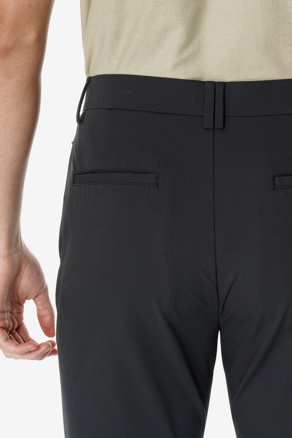 SST&C Khaki Green Slim Fit High Stretch Trousers | 00162502001_4