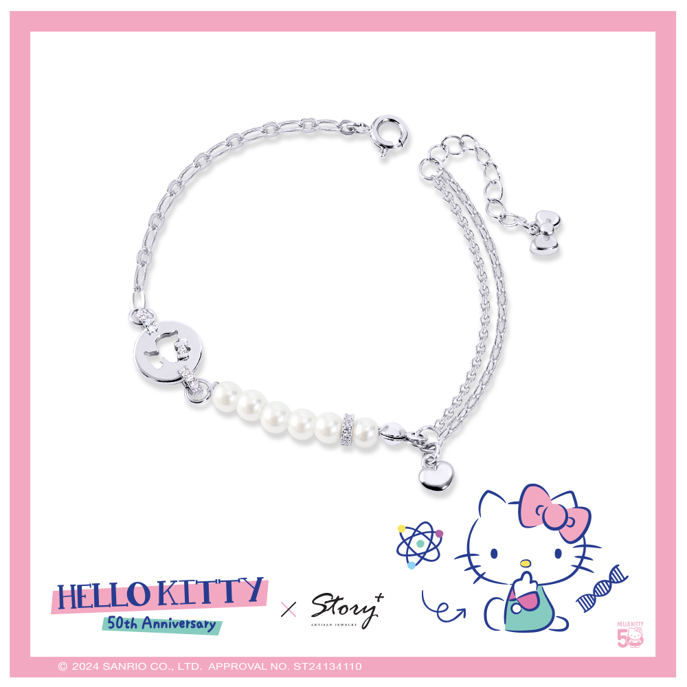 可愛DNA系列-Hello Kitty晶鑽造型手鍊_0
