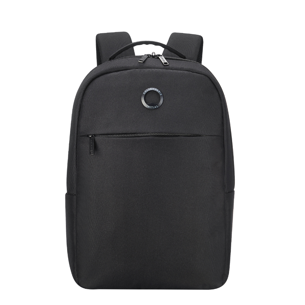 【DELSEY】CITYPAK-15.6吋電腦圓型後背包-黑色 00391060000