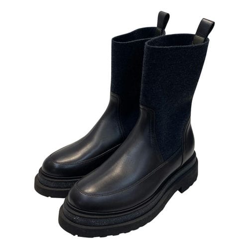 【信義市府店】BRUNELLO CUCINELLI/側邊鬆緊靴/37/